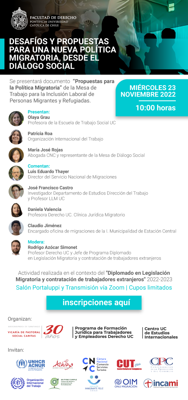 Seminario. nueva politica migratoria Afiche