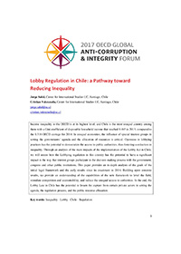 Lobby Regulation in Chile: a Pathway toward Reducing Inequality