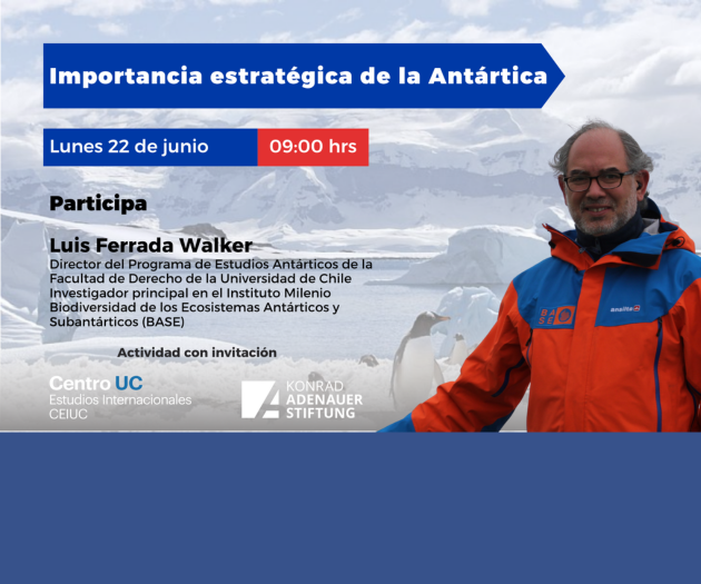 Importancia estratégica de la Antártica será analizada en desayuno académico del CEIUC y la Fundación Konrad Adenauer