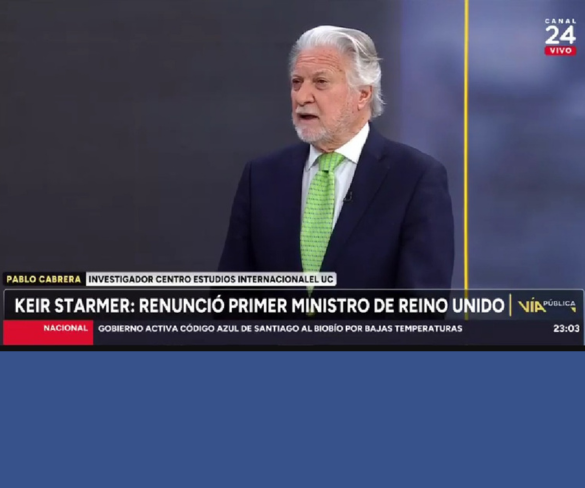 Consejero Pablo Cabrera e refirió a la salida del primer ministro del Reino Unido, Keir Starmer