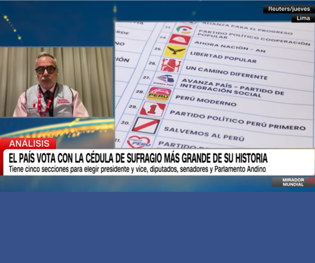 Miembro asociado Daniel Zovatto analizó las elecciones de Perú en CNN en Español